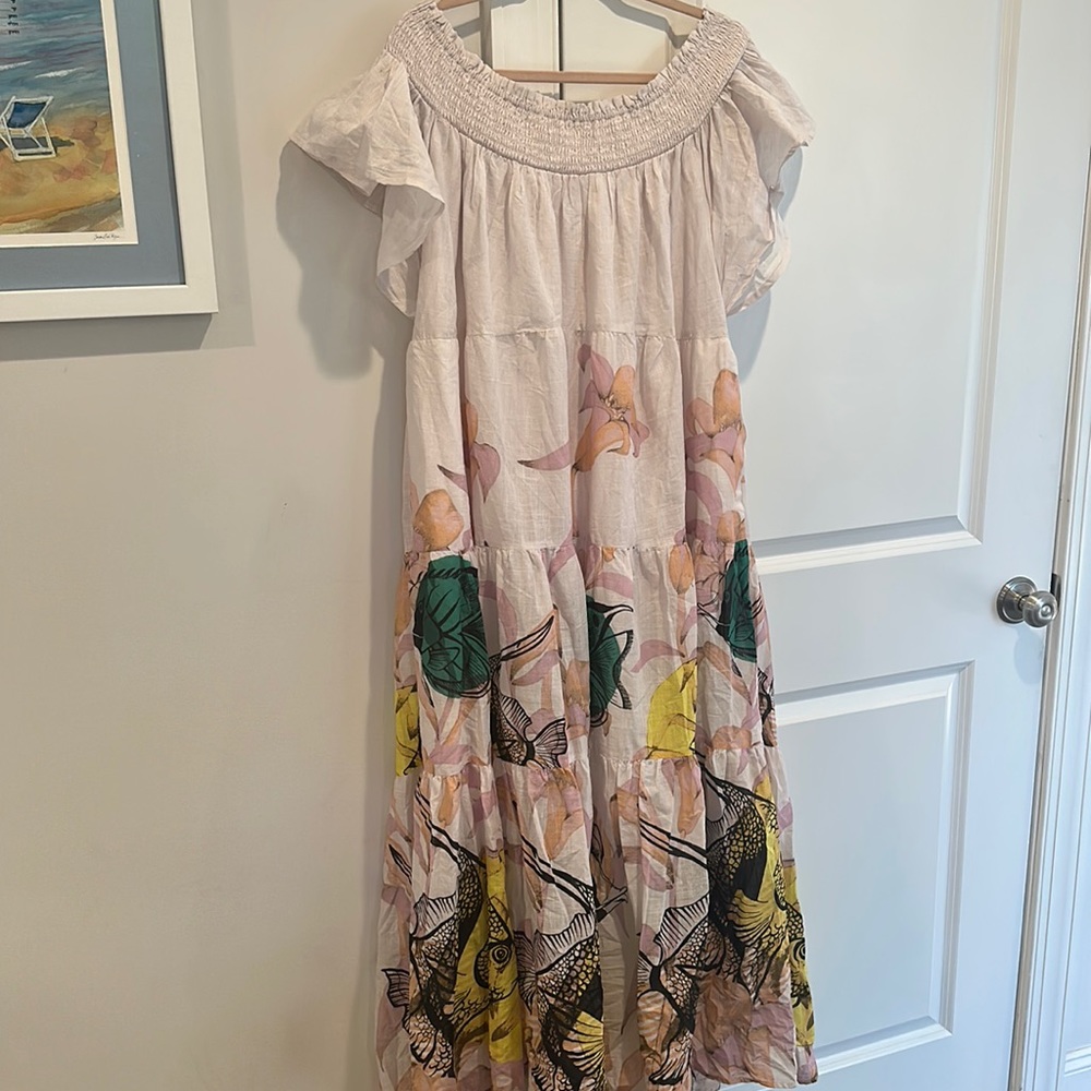 🎉HP🎉 NWT L / MAEVE TIERED OFF-THE-SHOULDER DRESS - Picture 2 of 7